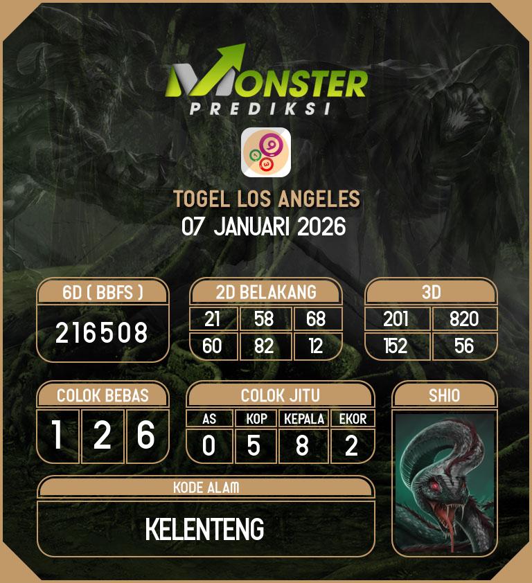 Kode-Monster-Los-Angeles-Hari-Rabu-7-Januari-2026