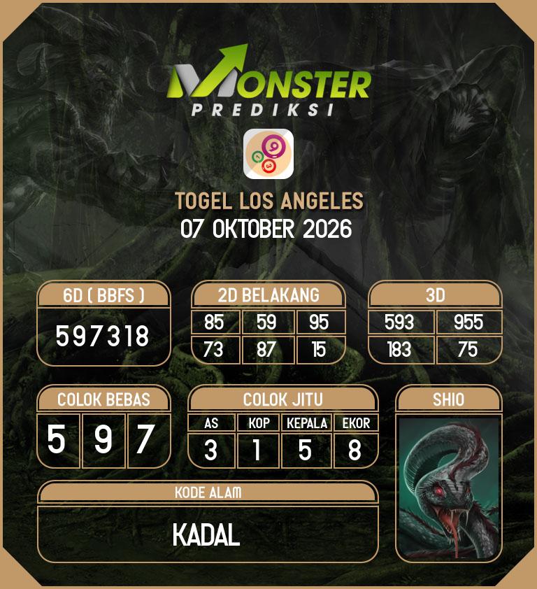 Kode-Monster-Los-Angeles-Hari-Rabu-7-Oktober-2026