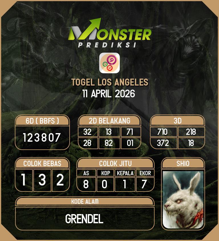 Kode-Monster-Los-Angeles-Hari-Sabtu-11-April-2026