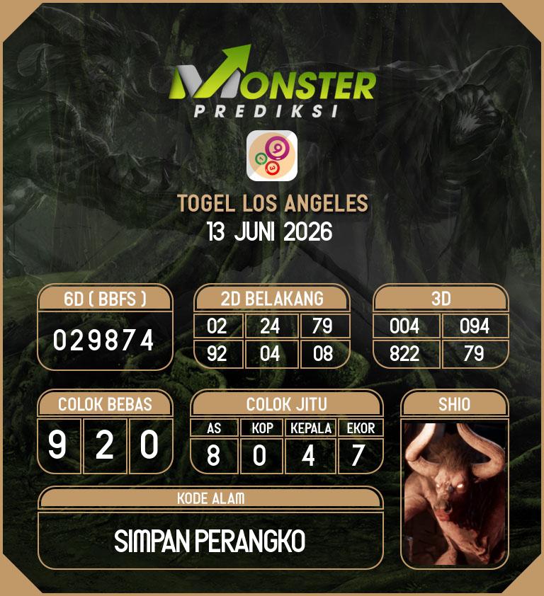Kode-Monster-Los-Angeles-Hari-Sabtu-13-Juni-2026