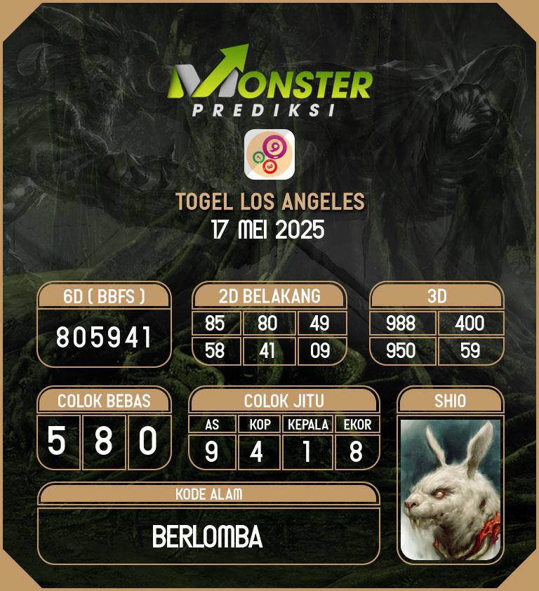 Kode-Monster-Los-Angeles-Hari-Sabtu-17-Mei-2025