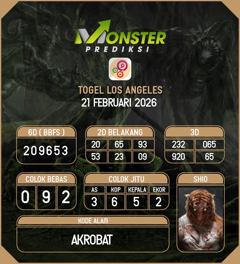 Kode-Monster-Los-Angeles-Hari-Sabtu-21-Februari-2026