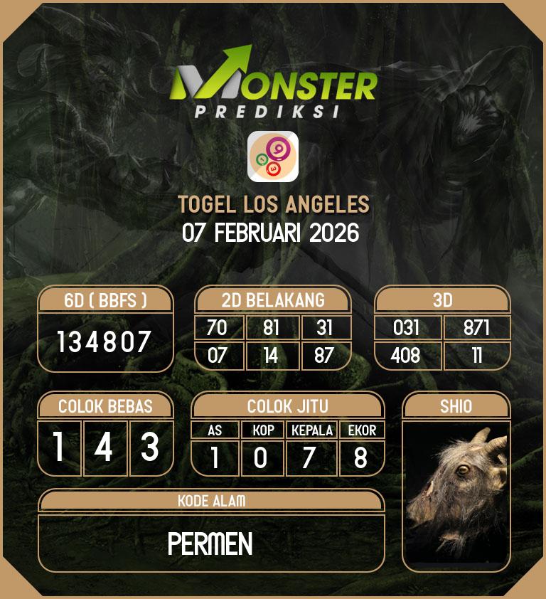 Kode-Monster-Los-Angeles-Hari-Sabtu-7-Februari-2026