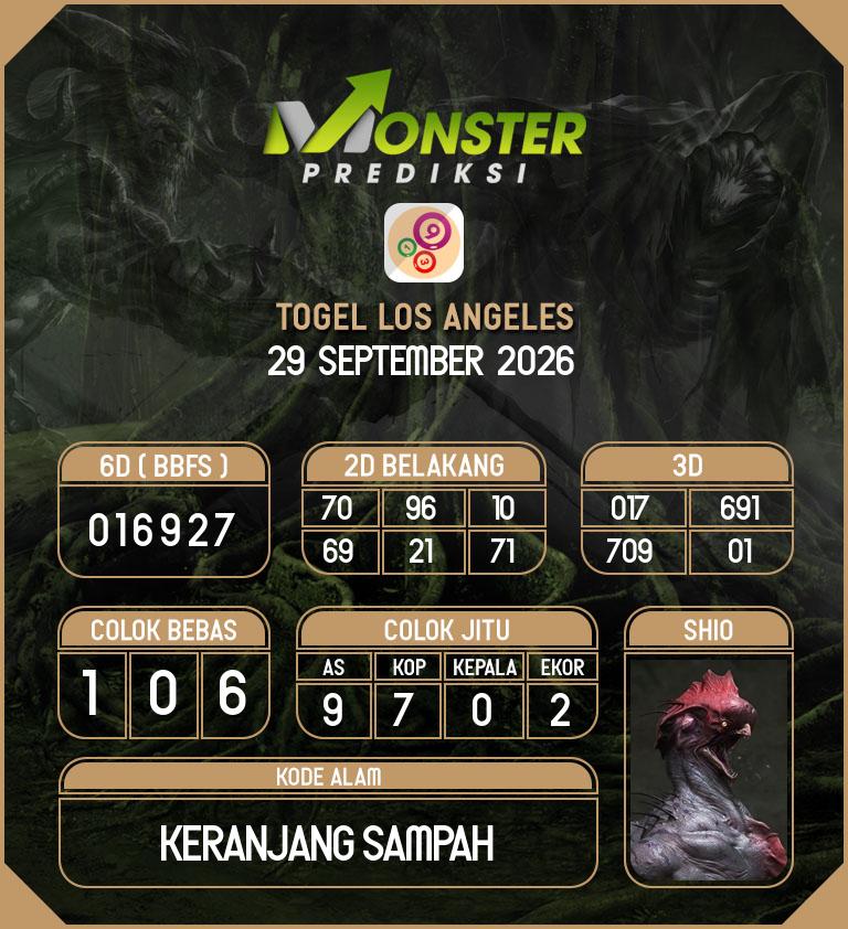 Kode-Monster-Los-Angeles-Hari-Selasa-29-September-2026