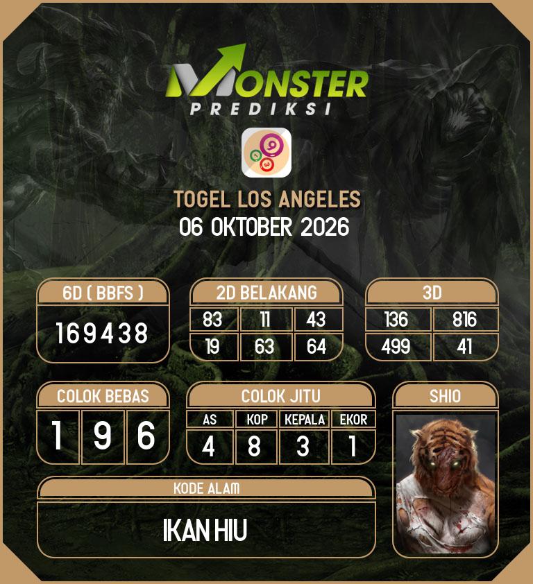Kode-Monster-Los-Angeles-Hari-Selasa-6-Oktober-2026