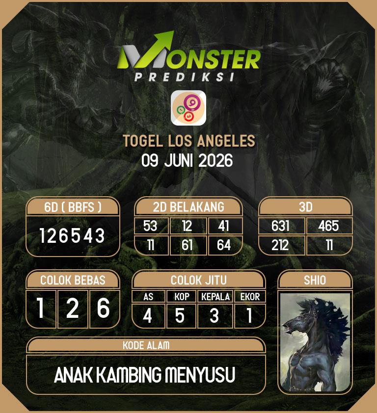 Kode-Monster-Los-Angeles-Hari-Selasa-9-Juni-2026
