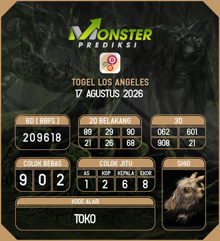 Kode-Monster-Los-Angeles-Hari-Senin-17-Agustus-2026