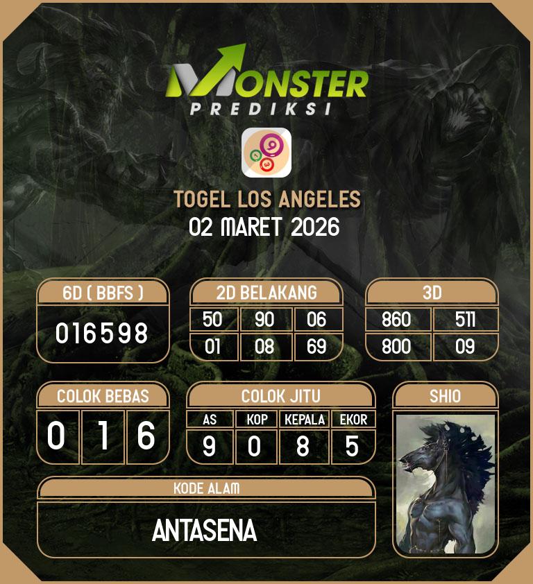 Kode-Monster-Los-Angeles-Hari-Senin-2-Maret-2026