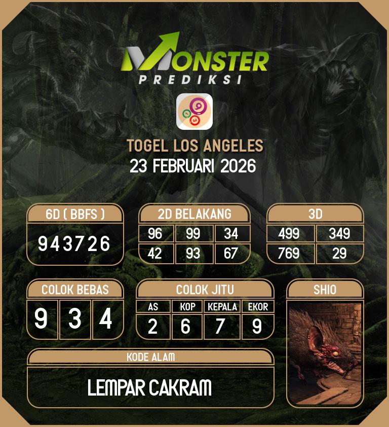 Kode-Monster-Los-Angeles-Hari-Senin-23-Februari-2026