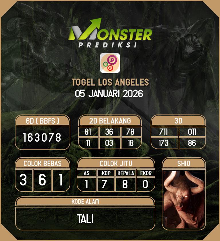 Kode-Monster-Los-Angeles-Hari-Senin-5-Januari-2026