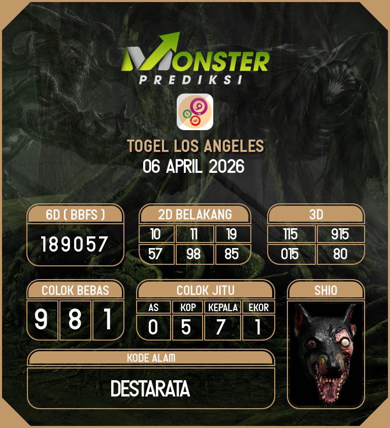 Kode-Monster-Los-Angeles-Hari-Senin-6-April-2026
