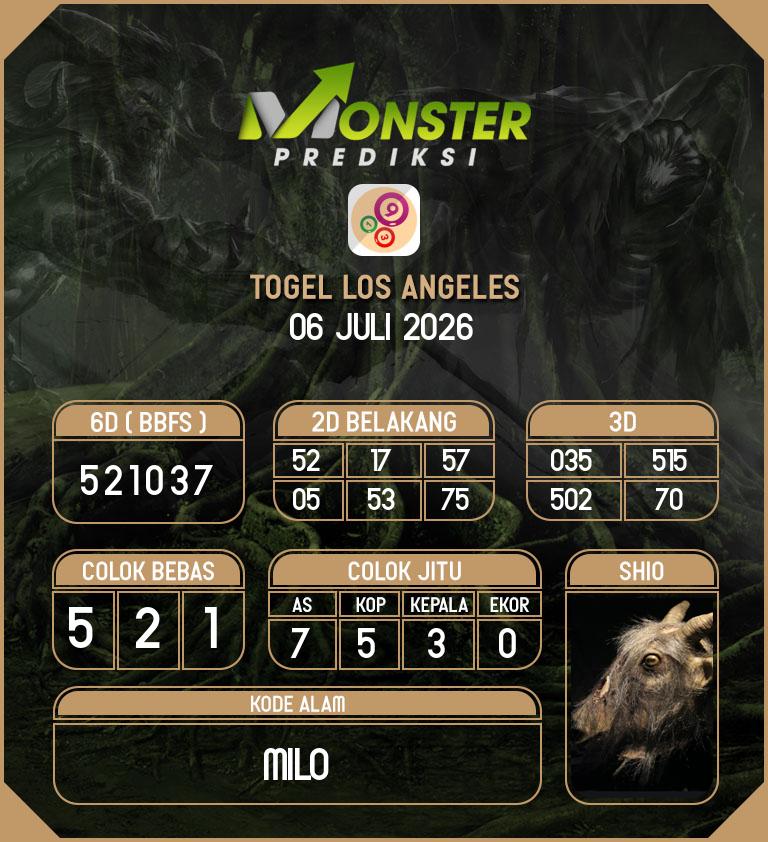 Kode-Monster-Los-Angeles-Hari-Senin-6-Juli-2026