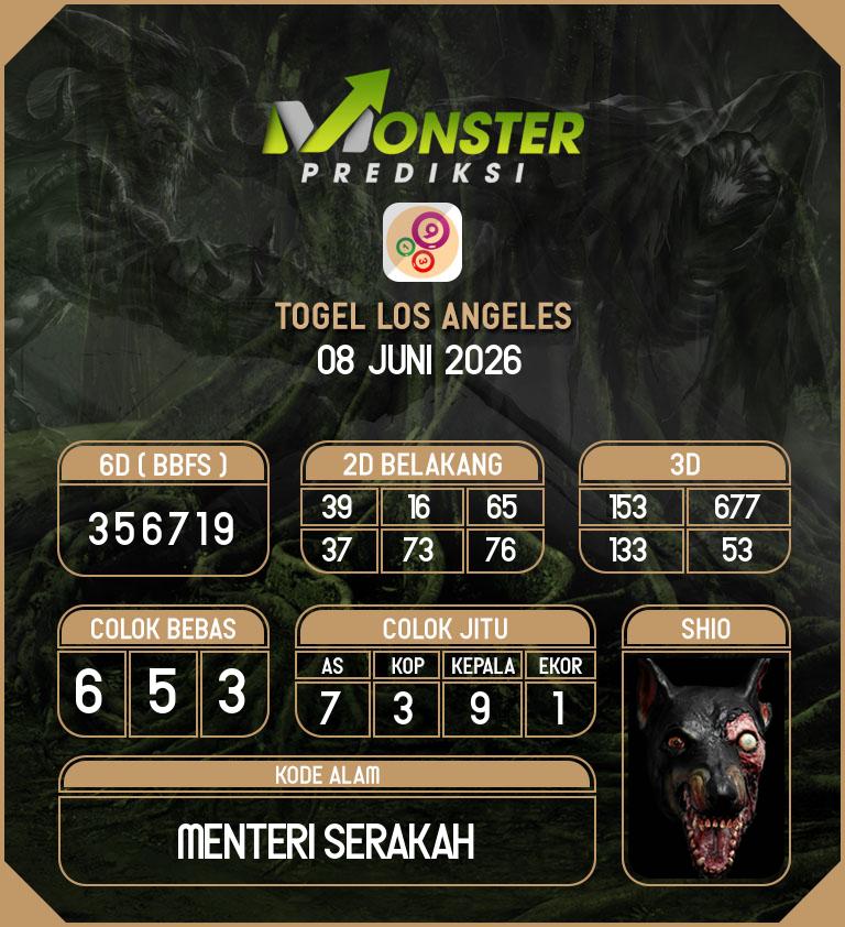 Kode-Monster-Los-Angeles-Hari-Senin-8-Juni-2026