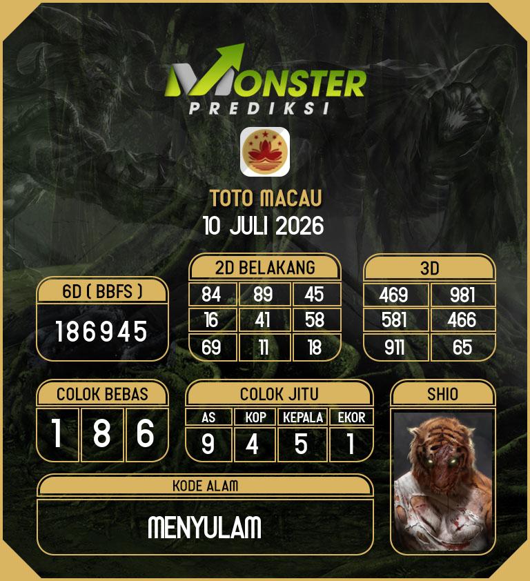 Kode-Monster-Macau-Hari-Jumat-10-Juli-2026