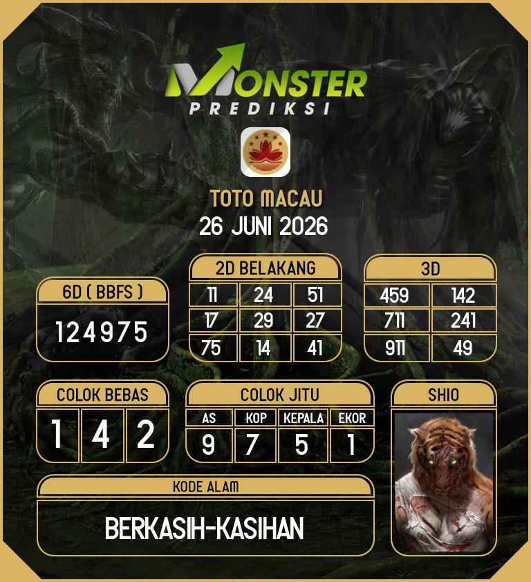 Kode-Monster-Macau-Hari-Jumat-26-Juni-2026