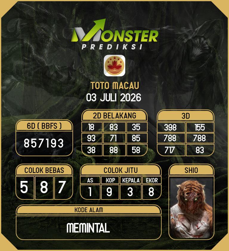 Kode-Monster-Macau-Hari-Jumat-3-Juli-2026
