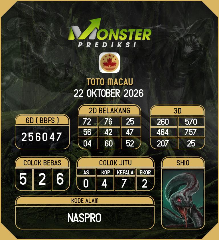 Kode-Monster-Macau-Hari-Kamis-22-Oktober-2026
