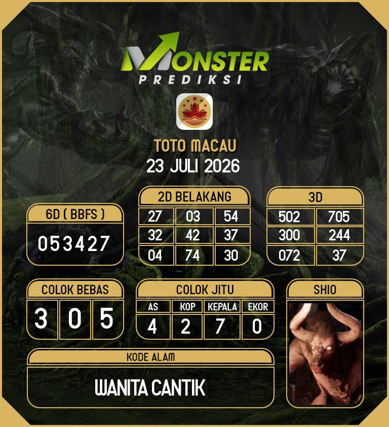 Kode-Monster-Macau-Hari-Kamis-23-Juli-2026