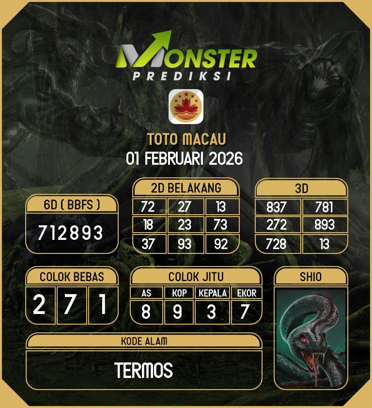 Kode-Monster-Macau-Hari-Minggu-1-Februari-2026