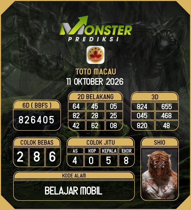 Kode-Monster-Macau-Hari-Minggu-11-Oktober-2026