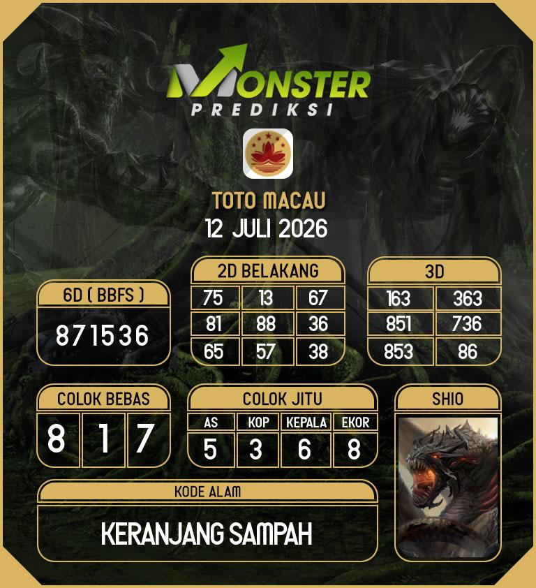 Kode-Monster-Macau-Hari-Minggu-12-Juli-2026