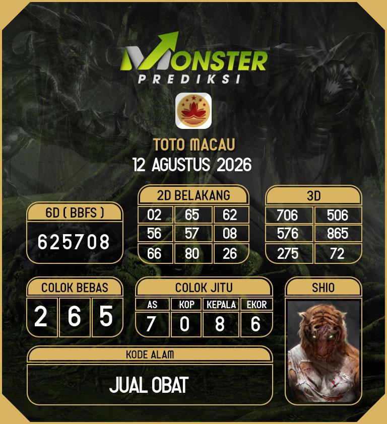 Kode-Monster-Macau-Hari-Rabu-12-Agustus-2026