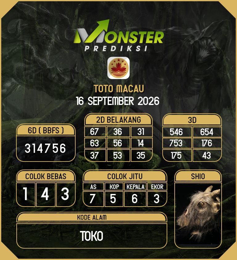 Kode-Monster-Macau-Hari-Rabu-16-September-2026