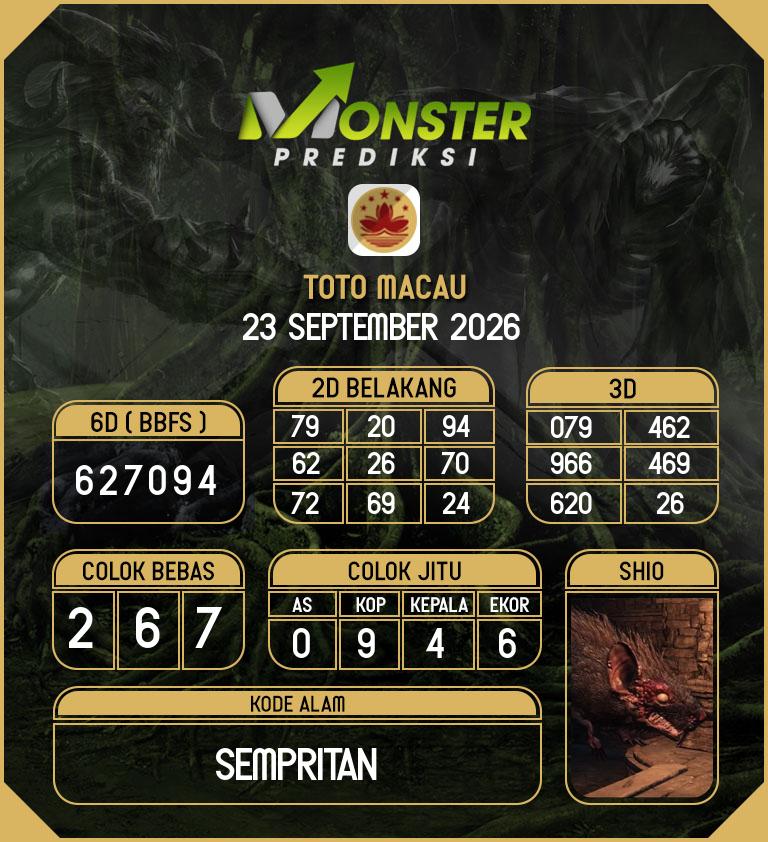 Kode-Monster-Macau-Hari-Rabu-23-September-2026