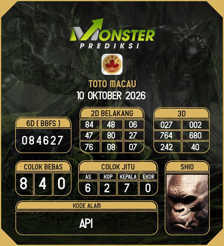 Kode-Monster-Macau-Hari-Sabtu-10-Oktober-2026