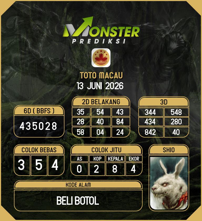Kode-Monster-Macau-Hari-Sabtu-13-Juni-2026