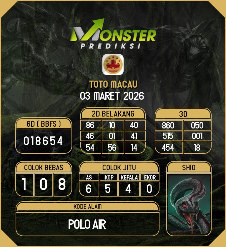 Kode-Monster-Macau-Hari-Selasa-3-Maret-2026