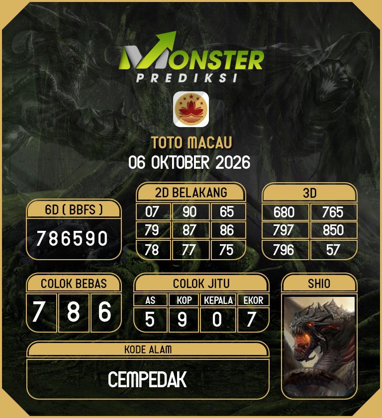 Kode-Monster-Macau-Hari-Selasa-6-Oktober-2026