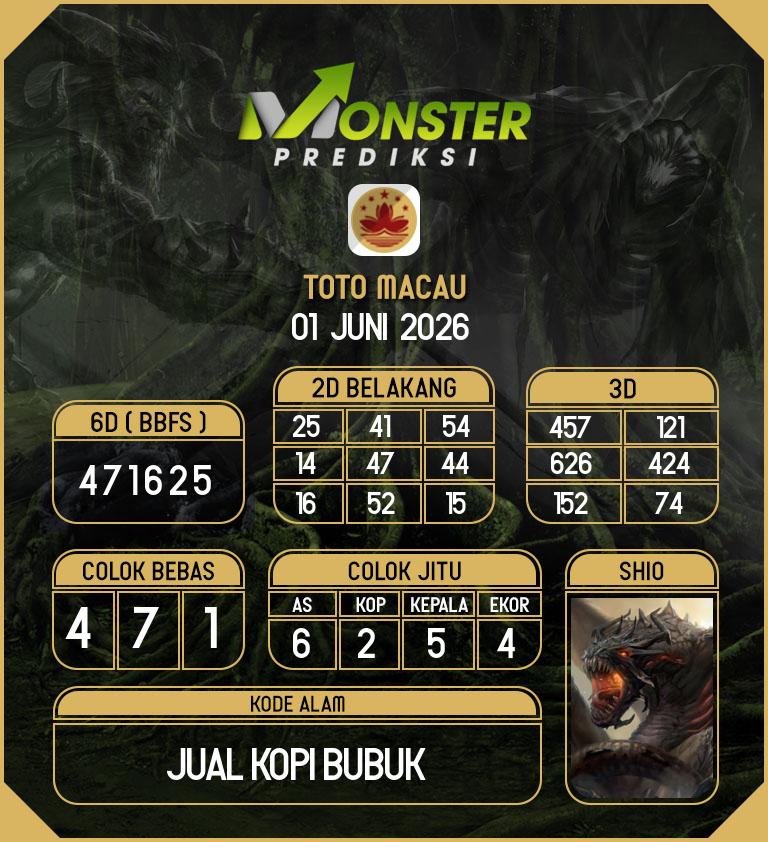 Kode-Monster-Macau-Hari-Senin-1-Juni-2026