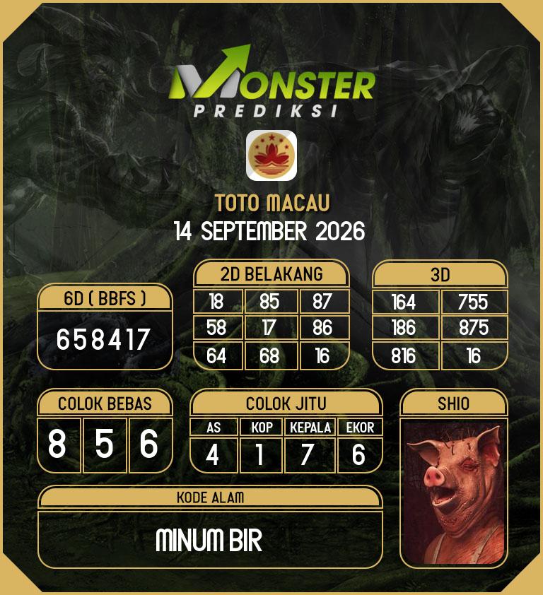 Kode-Monster-Macau-Hari-Senin-14-September-2026