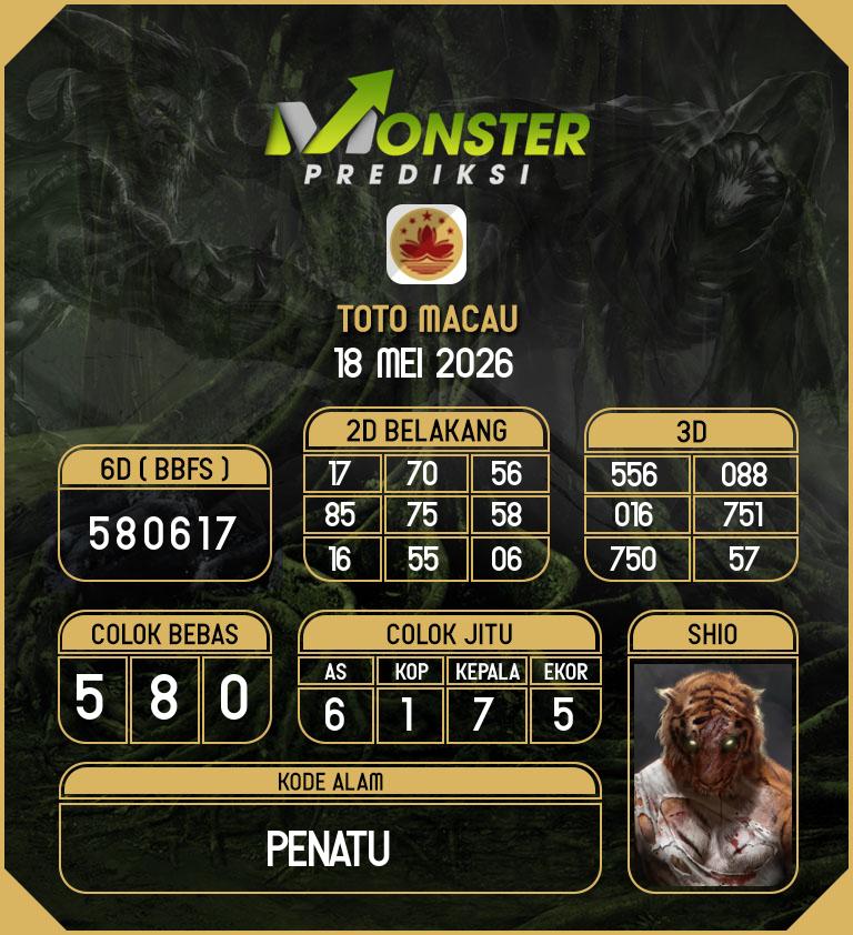 Kode-Monster-Macau-Hari-Senin-18-Mei-2026