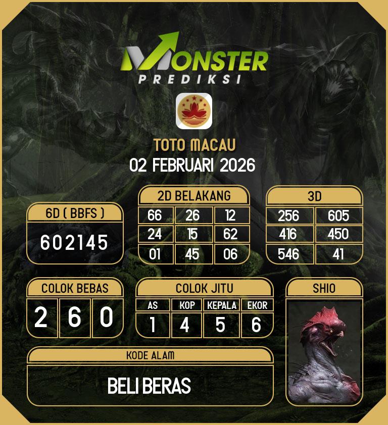 Kode-Monster-Macau-Hari-Senin-2-Februari-2026