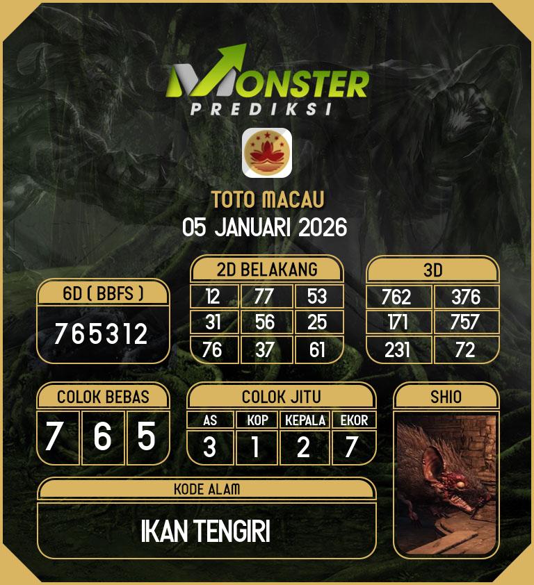 Kode-Monster-Macau-Hari-Senin-5-Januari-2026