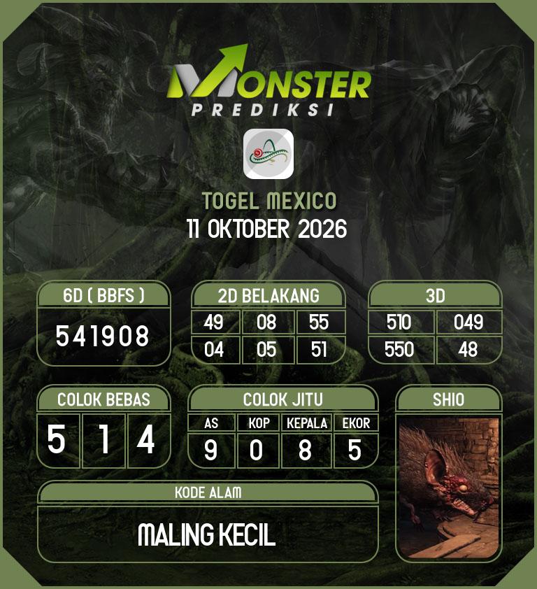 Kode-Monster-Mexico-Hari-Minggu-11-Oktober-2026