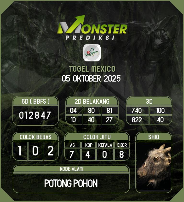 Kode-Monster-Mexico-Hari-Minggu-5-Oktober-2025