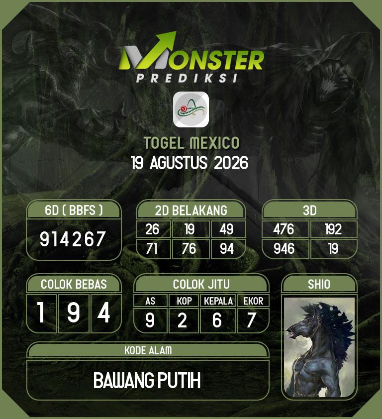 Kode-Monster-Mexico-Hari-Rabu-19-Agustus-2026