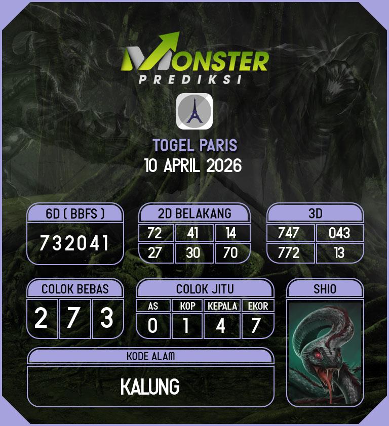 Kode-Monster-Paris-Hari-Jumat-10-April-2026