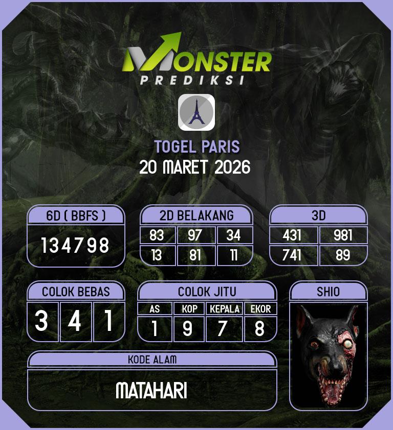 Kode-Monster-Paris-Hari-Jumat-20-Maret-2026