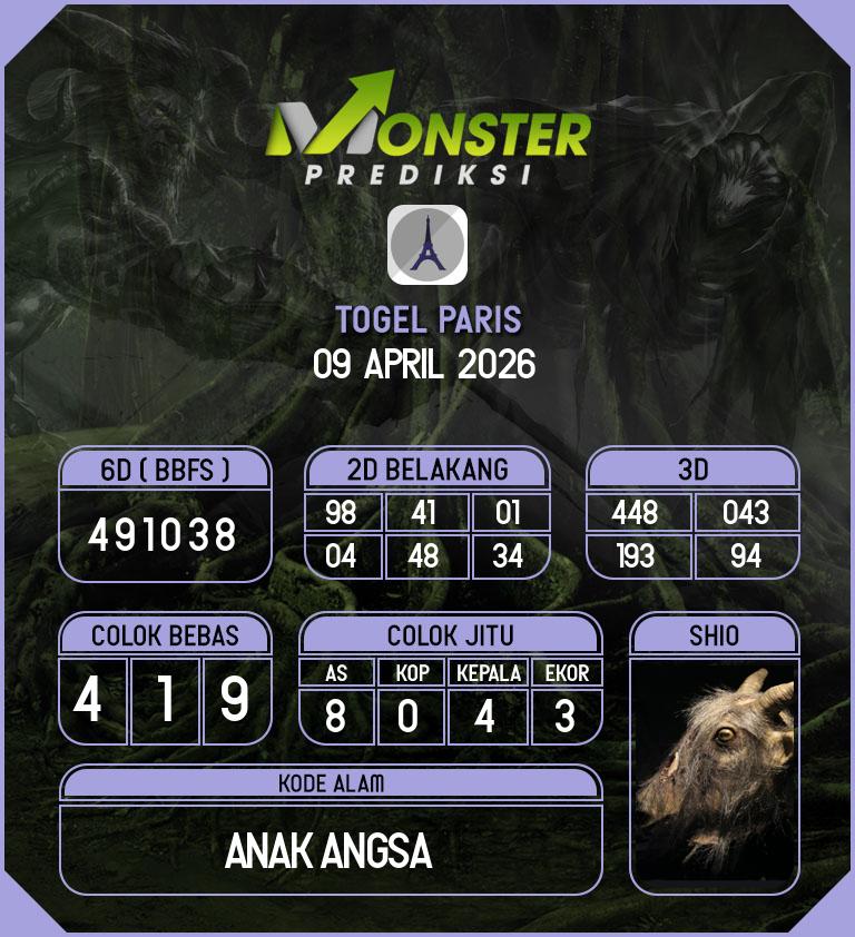 Kode-Monster-Paris-Hari-Kamis-9-April-2026