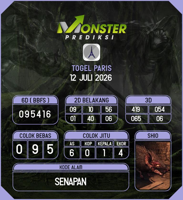 Kode-Monster-Paris-Hari-Minggu-12-Juli-2026