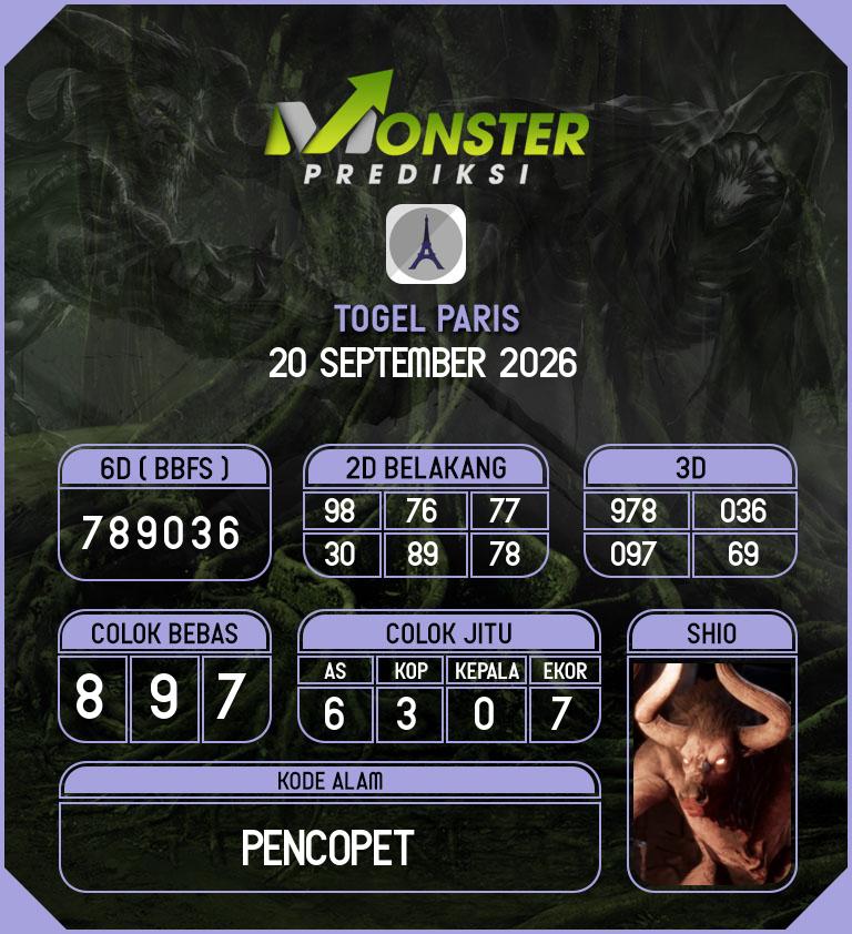 Kode-Monster-Paris-Hari-Minggu-20-September-2026