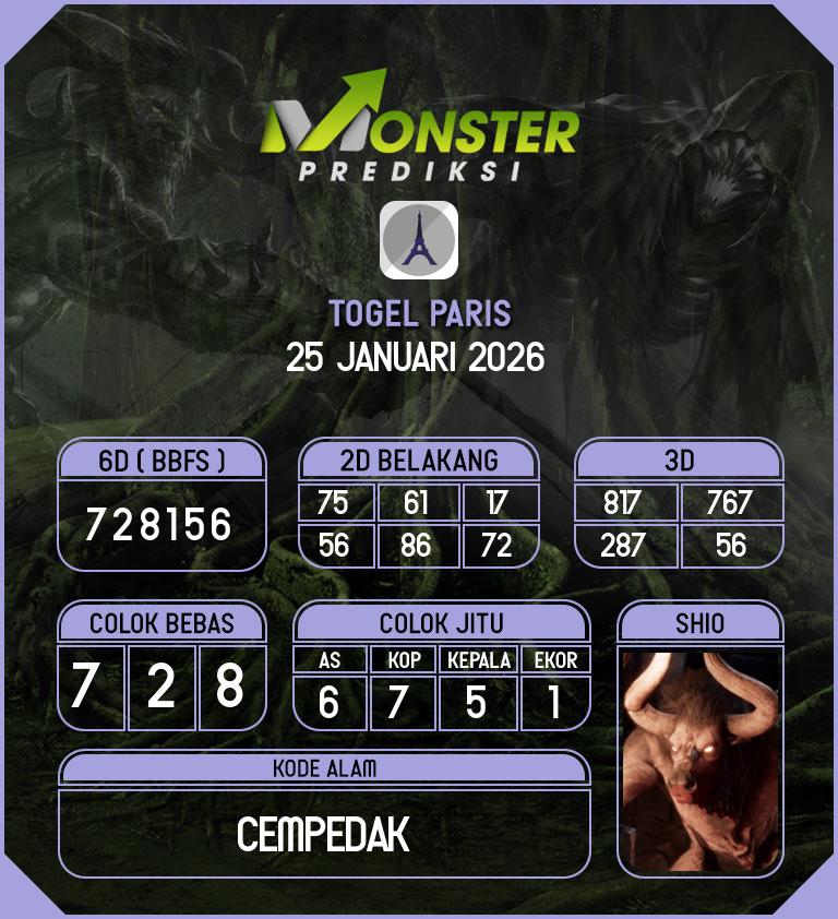Kode-Monster-Paris-Hari-Minggu-25-Januari-2026