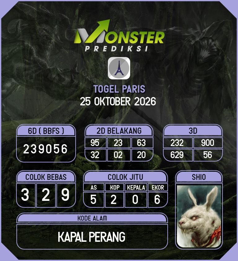 Kode-Monster-Paris-Hari-Minggu-25-Oktober-2026