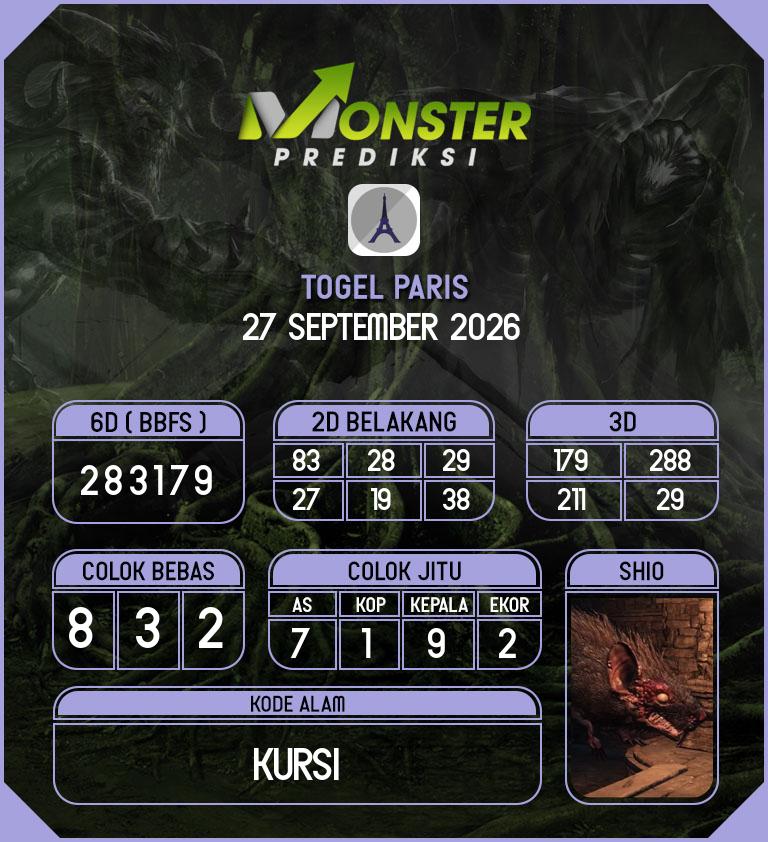 Kode-Monster-Paris-Hari-Minggu-27-September-2026