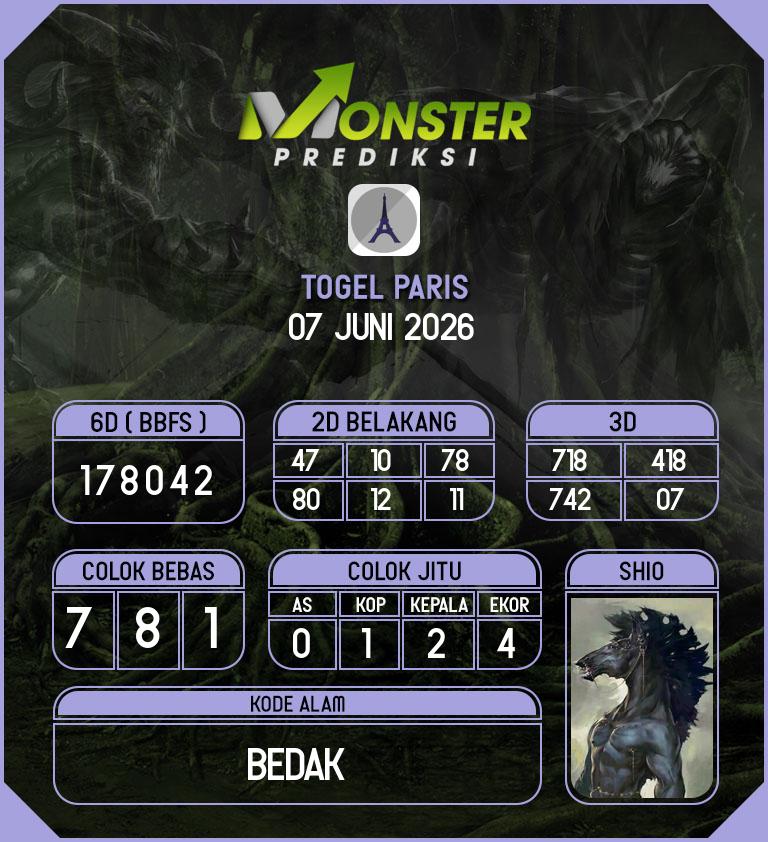 Kode-Monster-Paris-Hari-Minggu-7-Juni-2026