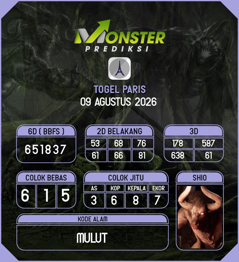 Kode-Monster-Paris-Hari-Minggu-9-Agustus-2026